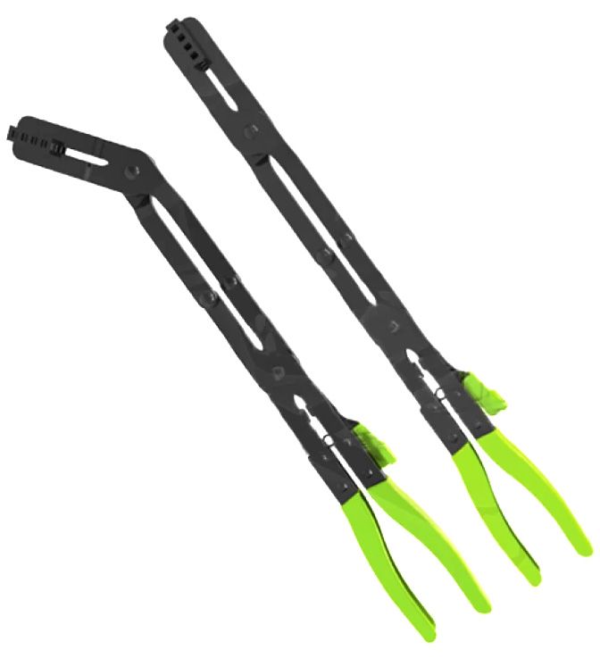 Müller-Werkzeug MLR-500 030 bilincsfogó készlet vízcső bilincsekhez, dupla csuklós, egyenes + hajlított, 440 mm, 2 részes termék fő termékképe