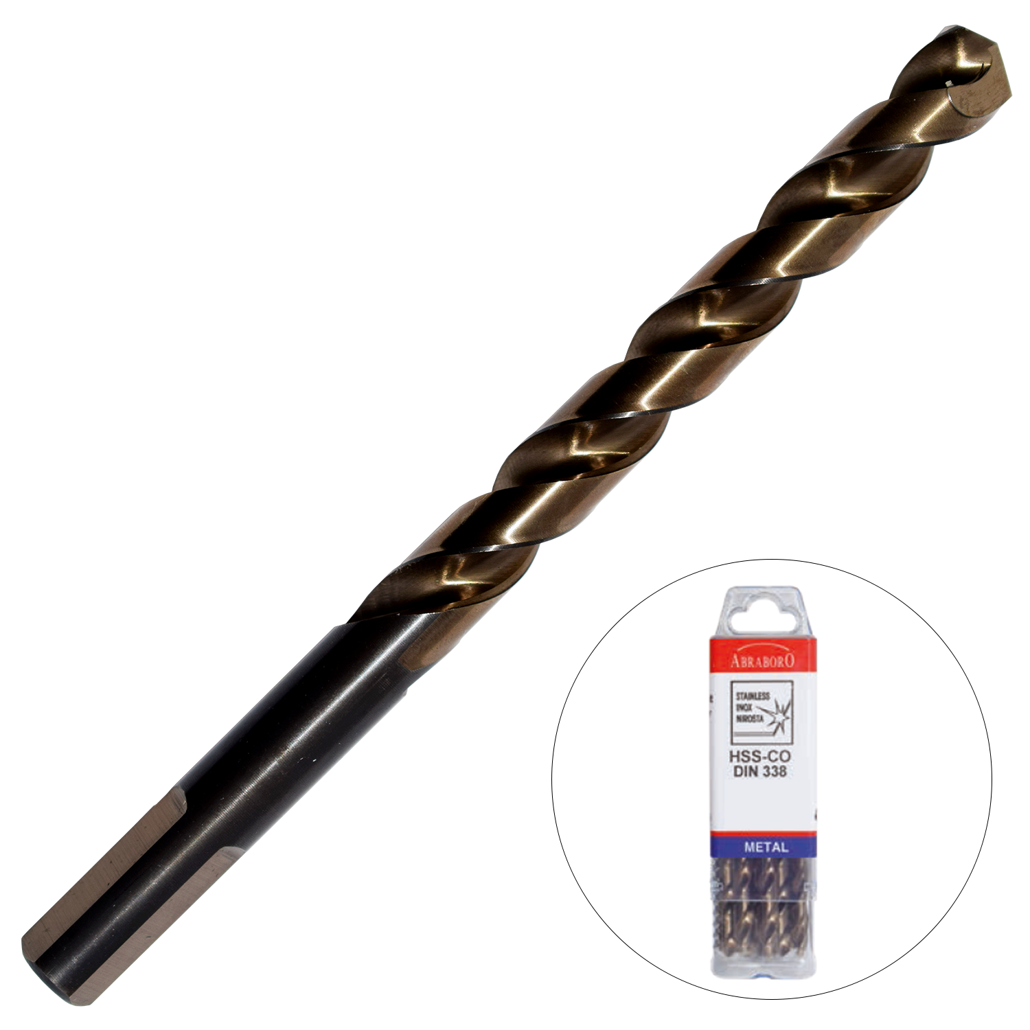 Abraboro 4.2 x 75 / 43 mm HSS-Co multi fémfúró háromszög szárral, 10 db/csomag termék fő termékképe