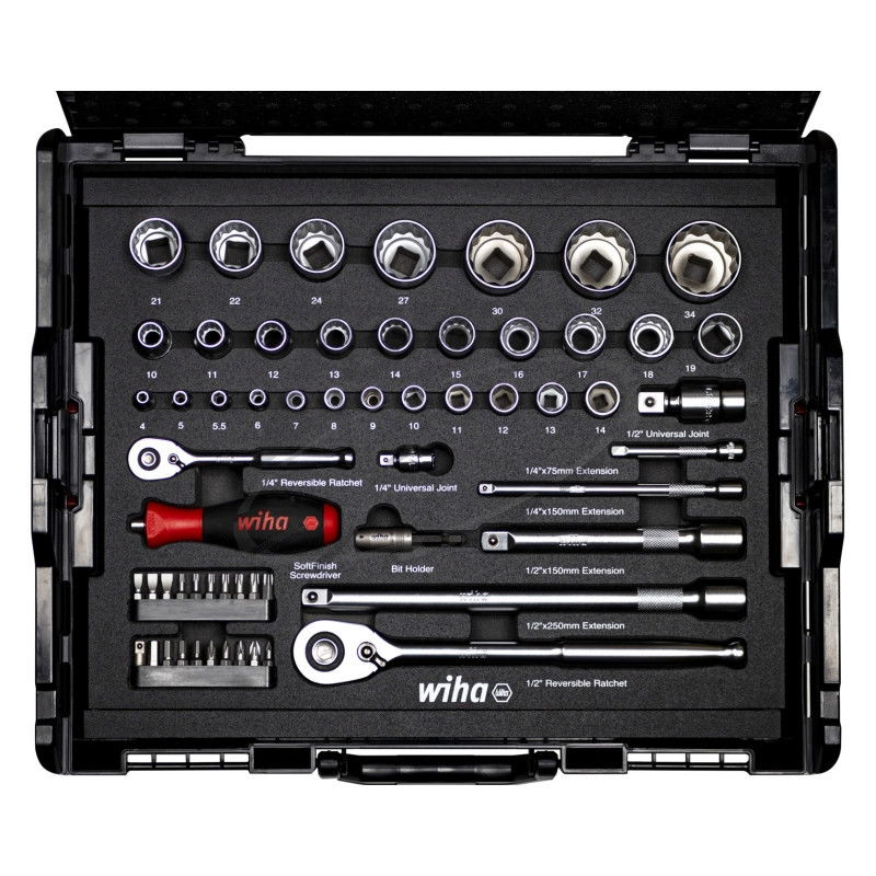 WIHA 1/4"+1/2" dugókulcs és bit készlet 59r. termék fő termékképe