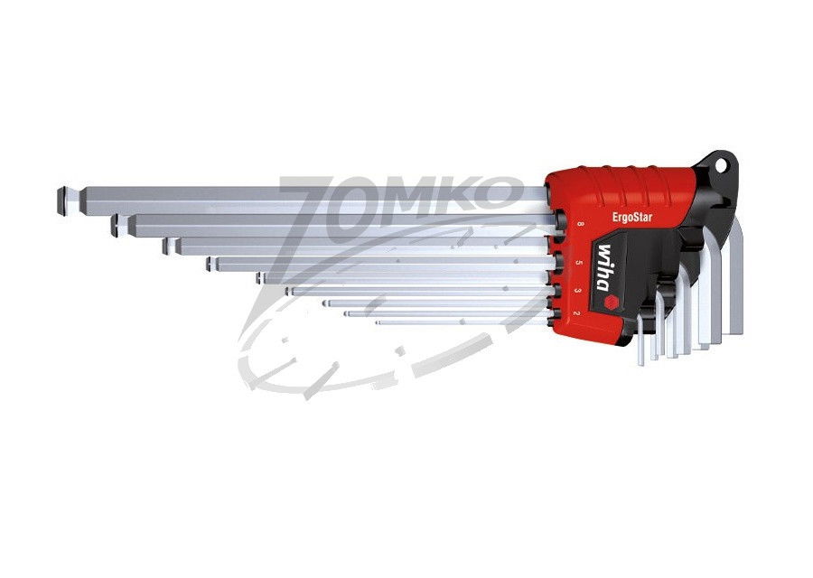 WIHA ErgoStar MagicRing gömbvégű imbuszkulcs készlet hosszú 9r. SW1,5-10 termék fő termékképe