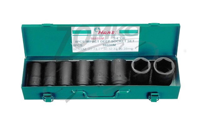 Hans 3/4˝ gépi hosszú dugókulcsfej készlet 8r. 22-38x90 mm termék fő termékképe