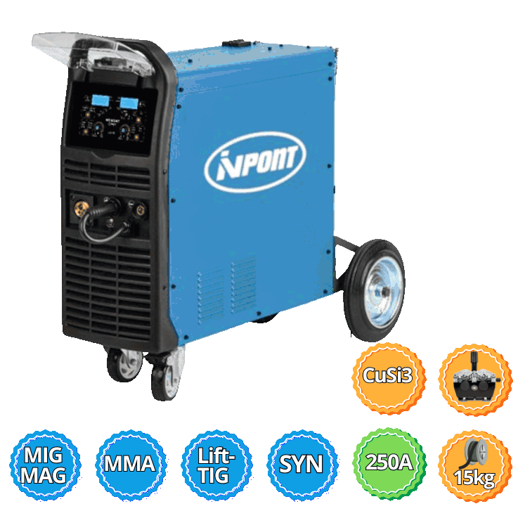 Ivpont 252 A. MIG/MAG szinergikus, inverteres , 3 funkciós hegesztőgép.  CuSi funkció, dupla huzaltoló! termék fő termékképe
