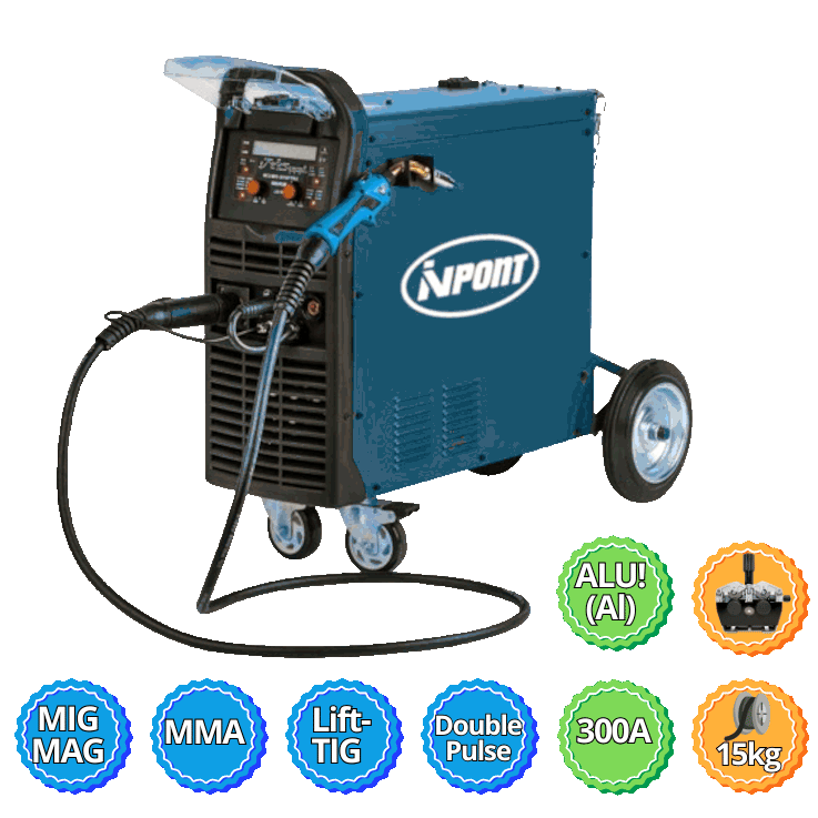 Ivpont 301 A. MIG/MAG szinergikus DUPLA IMPULZ, inverteres , 3 funkciós. ALU hegesztés ! termék fő termékképe