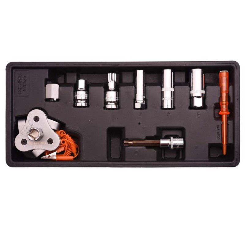 Olaj leeresztő és szerelő készlet 9 részes, tálcás termék fő termékképe