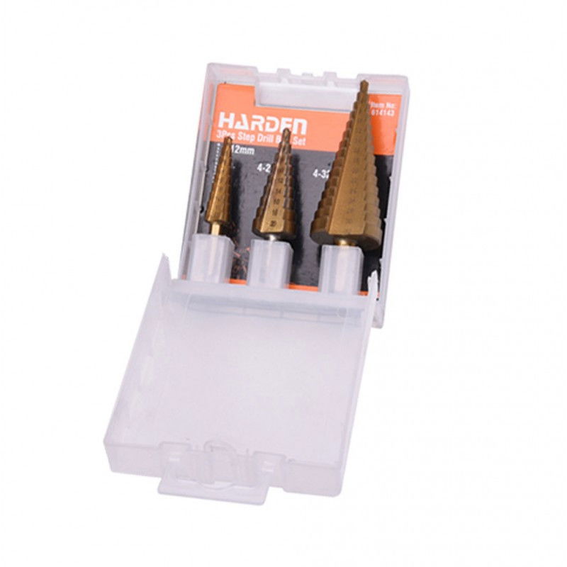 Harden Lépcsőfúró készlet, 3 részes, HSS-Tin termék fő termékképe