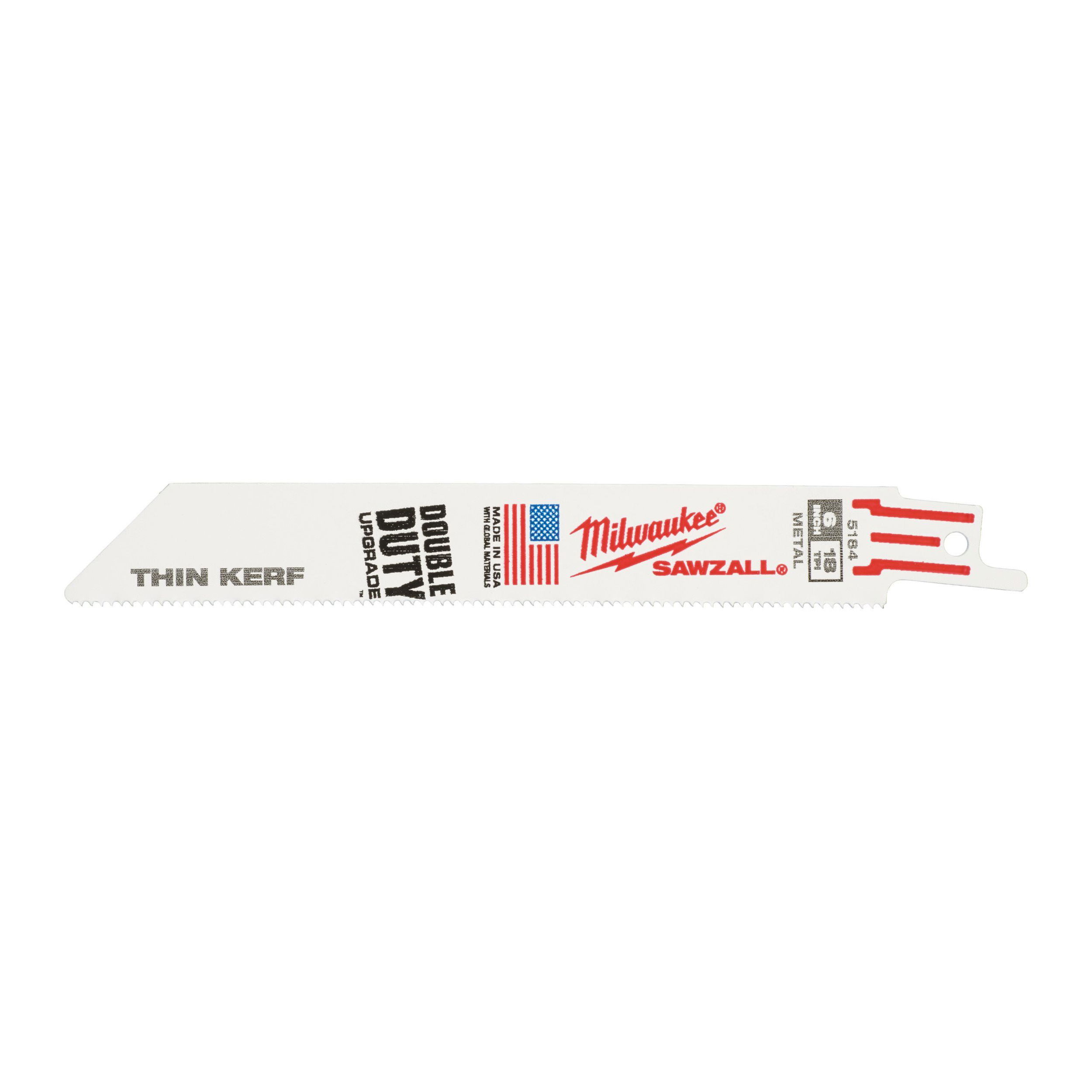 Milwaukee THIN KERF szablyafűrészlap fémhez, Bi-Met, Co, 150 mm, 18 TPi, 5 db/csomag termék fő termékképe