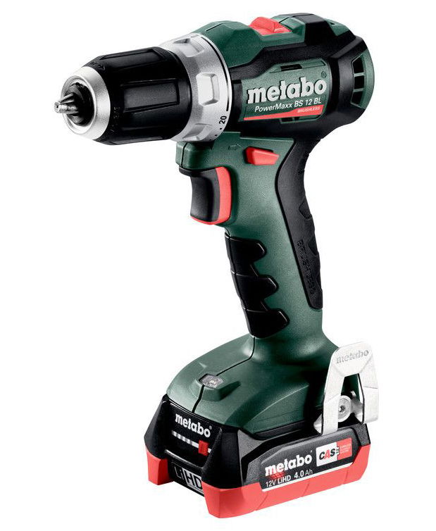METABO POWERMAXX BS 12 BL akkumulátoros fúró-csavarozó (2 x 4.0 Ah LiHD akkuval, metaBOX kofferben) termék fő termékképe