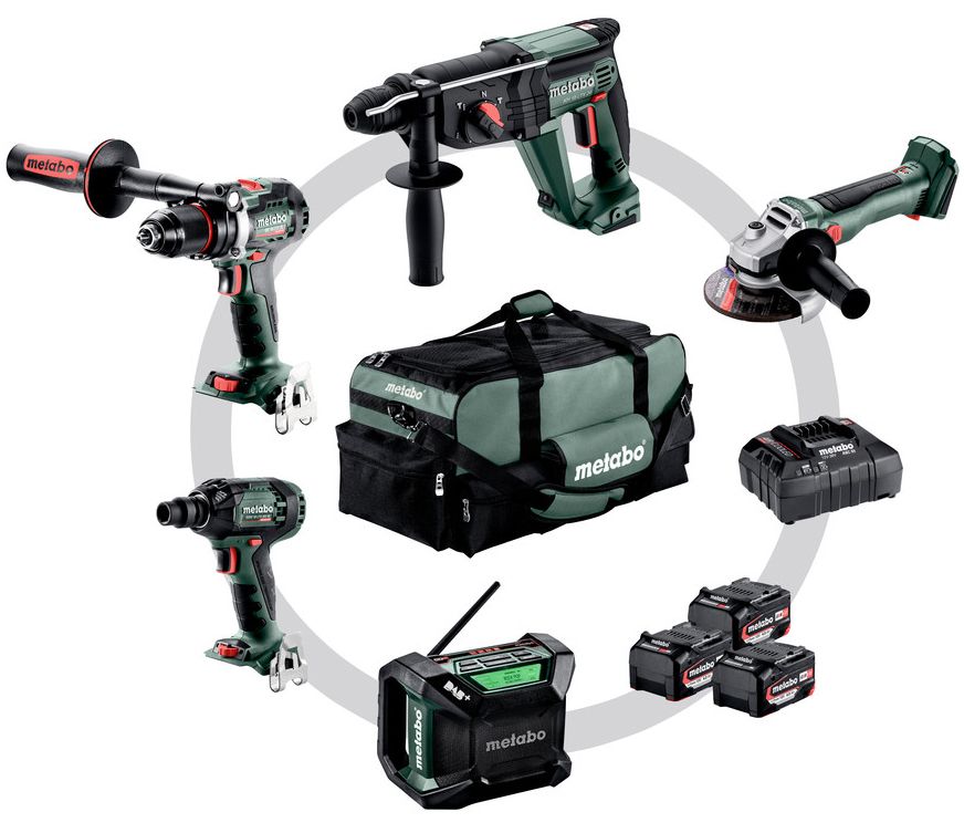 METABO COMBO SET 5.2 18 V akkumulátoros gépcsomag (3 x 4.0 Ah Li-Power akkuval, nagy szerszámtáskával) termék fő termékképe