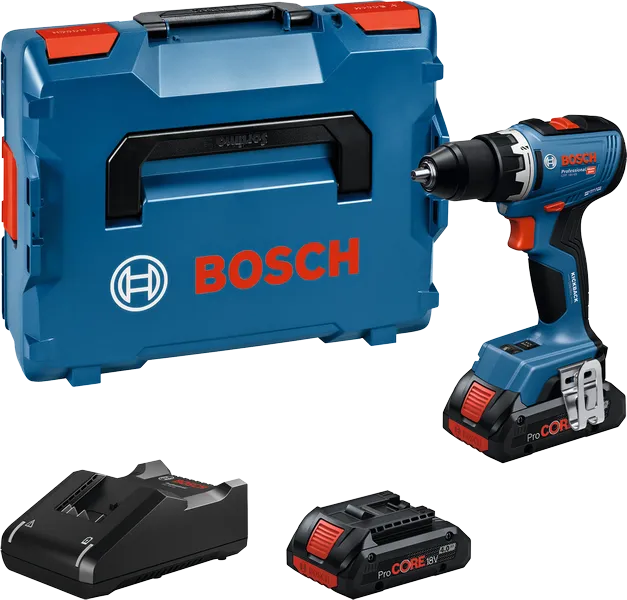 Bosch GSR 18V-65 akkus fúró-csavarozó (2 x 4.0 Ah ProCORE Li-ion akkuval, L-BOXX-ban) termék fő termékképe