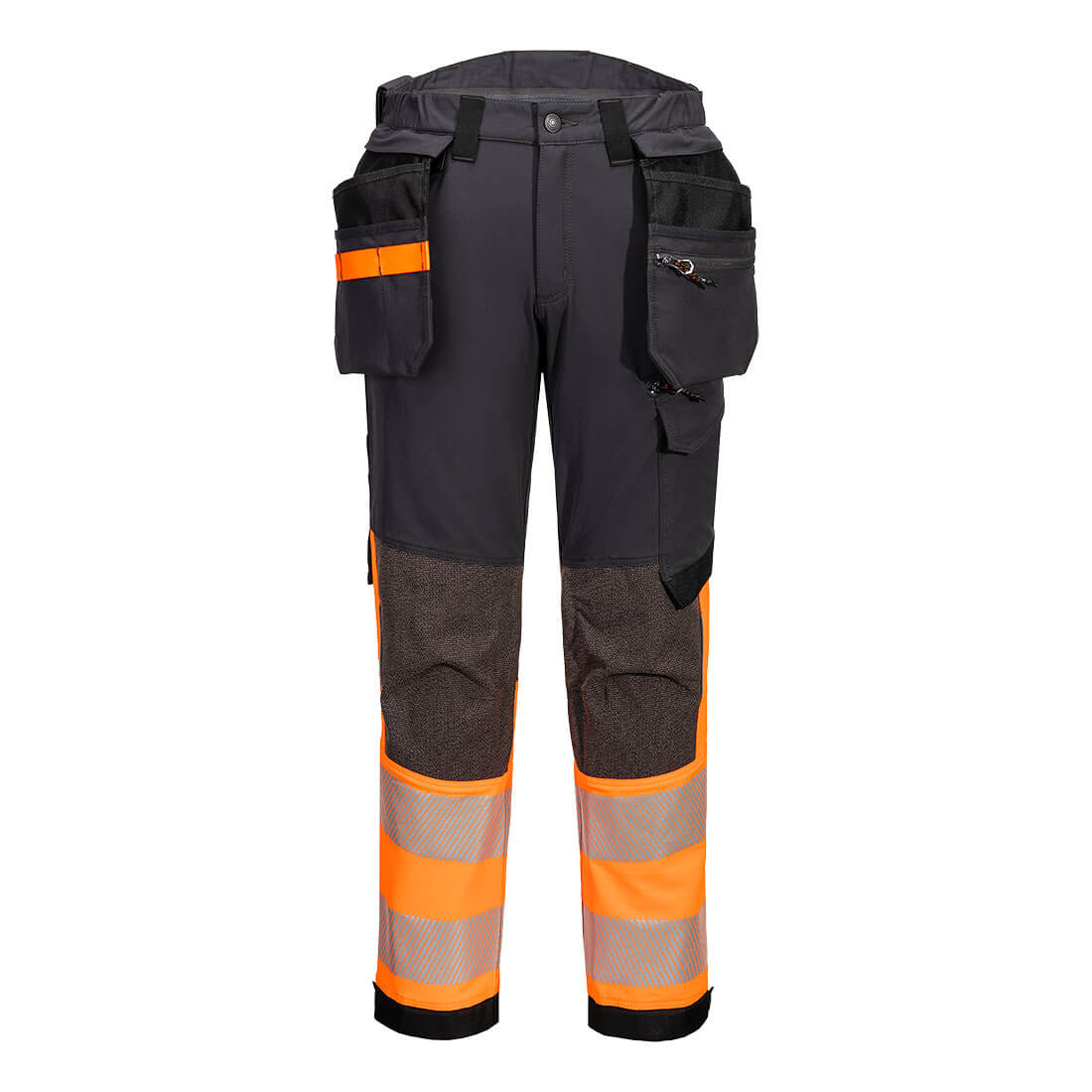 Portwest EV442 - EV4 Hi-Vis Stretch Class 1 Holster lengőzsebes nadrág, narancs/szürke termék fő termékképe